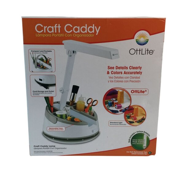 Ottlite Other - Ottlite Craft Caddy Lamp W94008 Craft Light Storage Organizer New